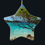 St John Cinnamon Bay Keramik Star Ornament<br><div class="desc">Schöne St. John Island, Cinnamon Bay Beach Keramik-Dekoration! Dieses wunderschöne, zweiseitige tropische Dekor bietet einen atemberaubenden Blick auf den beliebten Strand von St. John USVI, Cinnamon Bay! Dieser Schmuck kommt auch in verschiedenen Formen! Es ist eine wunderbare Ergänzung zu Ihrer Schmuckkollektion und ein großes Geschenk für Familie oder Freunde oder...</div>