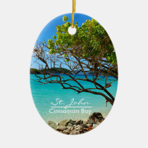 St. John Cinnamon Bay Oval Keramik Keramikornament