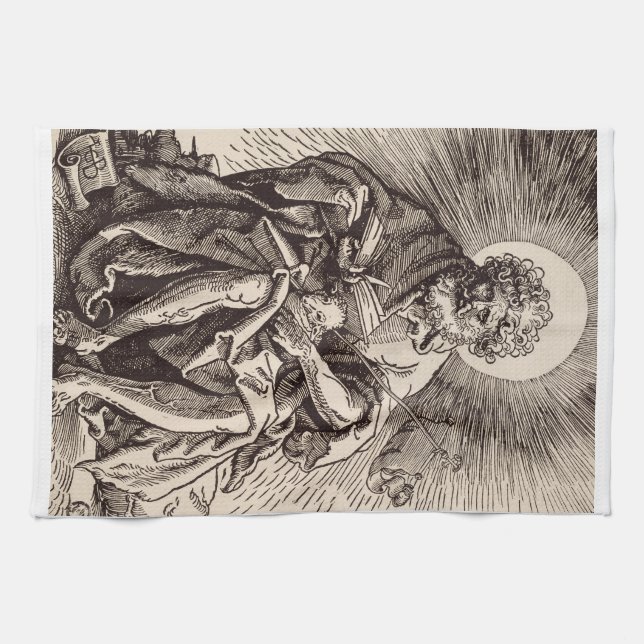 St. John der Täufer Holt das Lamm Geschirrtuch (Horizontal)