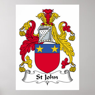 St John Familienwappen Poster