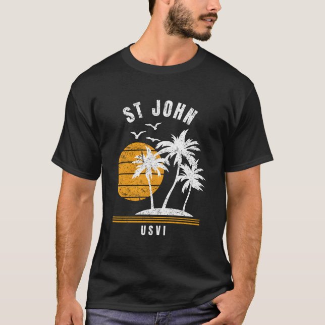 St John Island Usvi Caribbean Vacation Souvenir T-Shirt (Vorderseite)