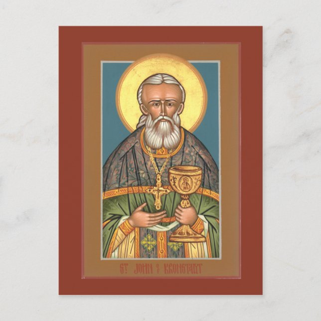 St. John of Kronstadt Prayer Card Postkarte (Vorderseite)