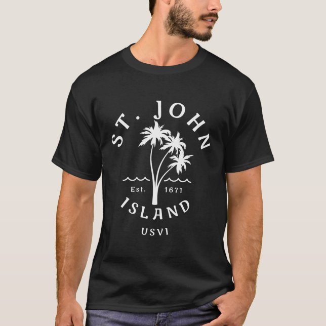 St John Original Jungfrau Islands Beach Novelle Ar T-Shirt (Vorderseite)