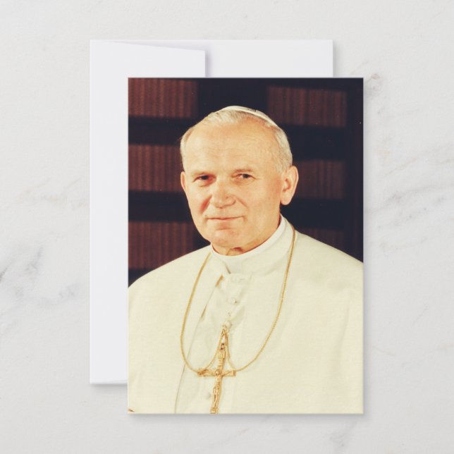 St. John Paul II Apostle of Divine Mercy Holy Card Dankeskarte (Vorderseite)