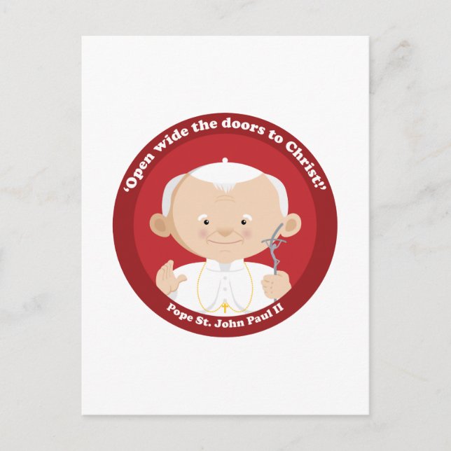St John Paul II Postkarte (Vorderseite)