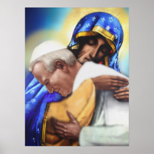 ST JOHN PAUL II UND UNSERE LADY. POSTER
