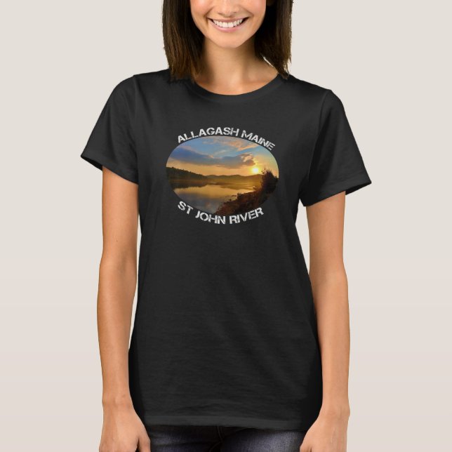 St John River Allagash Maine Sunrise Premium T-Shirt (Vorderseite)