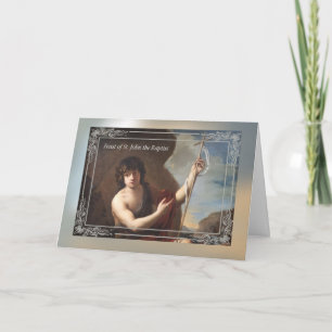 St. John the Baptist Fest Day Old World Frame Karte