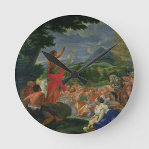 St. John the Baptist Preaching, painted before 169 Runde Wanduhr
