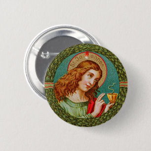 St. John the Evangelist (JMAS 06) Runde Button