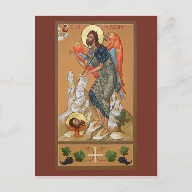 St. John the Forerunner Prayer Card Postkarte (Vorderseite)