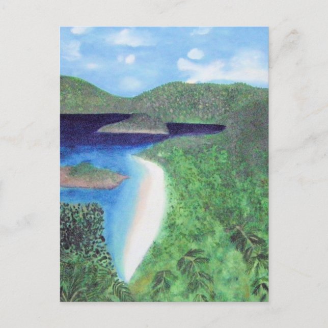 St. John, US Jungfrau Islands Beach View Postkarte (Vorderseite)