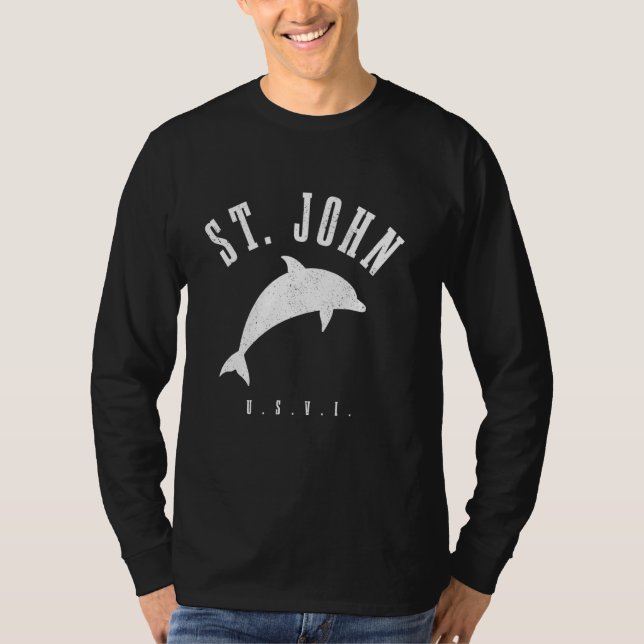 St. John US Jungfrau Islands Dolphin USVI Pride So T-Shirt (Vorderseite)