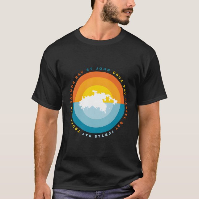 St John Usvi Cruz Bay Caneel Bay Graphic T-Shirt (Vorderseite)