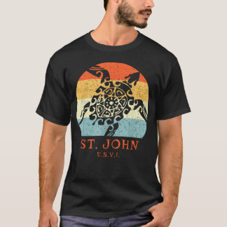 St John Usvi Vintage Retro Stammeskultur Schildkrö T-Shirt