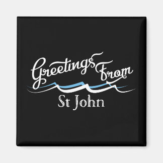 St John Water Waves Magnet