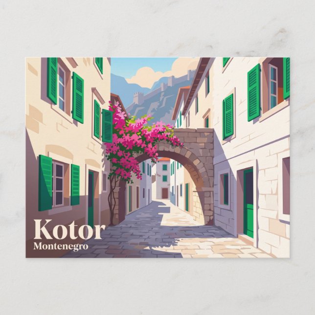 St. John's Alley Montenegro Postkarte (Vorderseite)