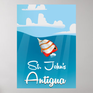 St. John's, Antigua und Barbuda Travel Poster
