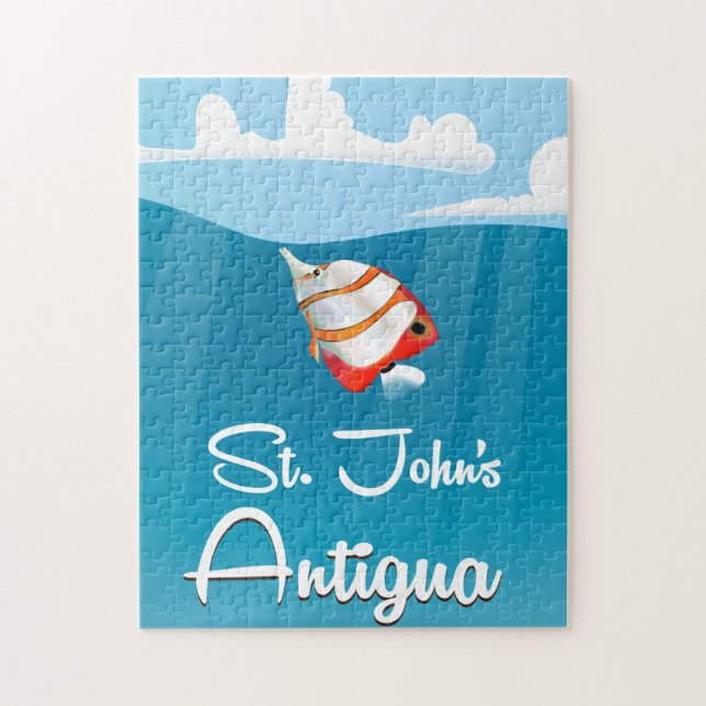 St. John's, Antigua und Barbuda Travel Poster Puzzle (Vertikal)