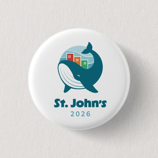 St. Johns Canada 2026 International Convention Pin Button (Vorderseite)