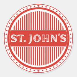 St. John's City Pride Emblem – Canadian Identity Runder Aufkleber