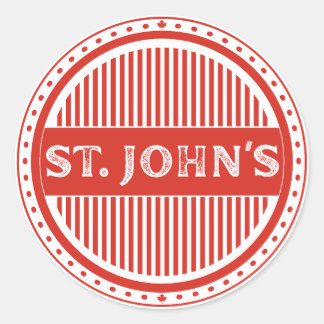 St. John's City Pride Emblem – Canadian Identity Runder Aufkleber