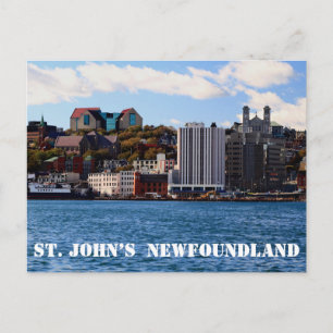 St. John's Newfundland Skyline Postcard Postkarte