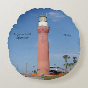 St. Johns River Lighthouse Rundkissen Rundes Kissen