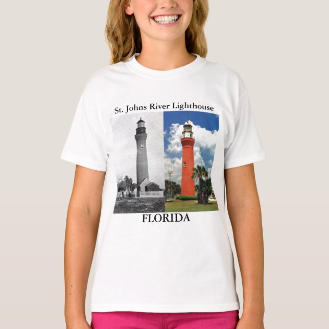 St- Johnsfluss-Leuchtturm, Florida-Shirt T-Shirt (Vorderseite)