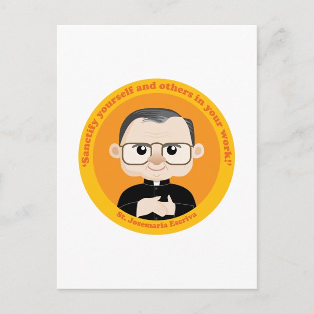 St. Josemaria Escriva Postkarte (Vorderseite)