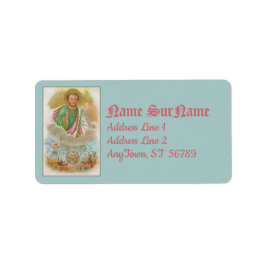 St. Joseph aus einer "Pilgerkarte" (B 01) Adressaufkleber