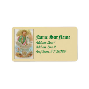 St. Joseph aus einer "Pilgerkarte" (B 01) Adressaufkleber