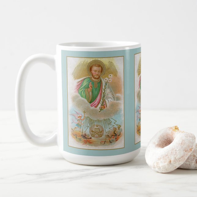 St. Joseph aus einer "Pilgerkarte" (B 01) Kaffeetasse (Mit Donut)