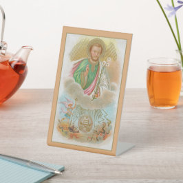 St. Joseph aus einer "Pilgerkarte" (B 01) Sockelschild