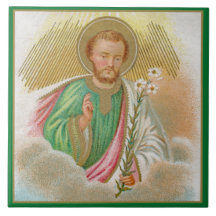 St. Joseph aus einer "Pilgerkarte" (Detail; B 01)
