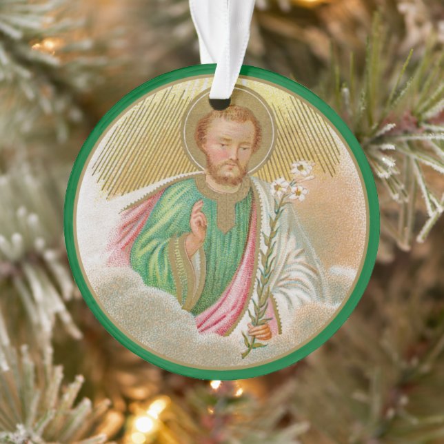 St. Joseph aus einer "Pilgerkarte" (Detail; B 01) Ornament (Baum)