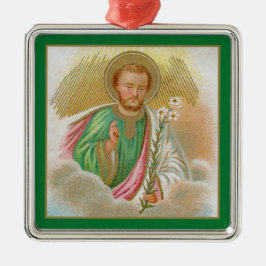 St. Joseph aus einer "Pilgerkarte" (Detail; B 01) Ornament Aus Metall