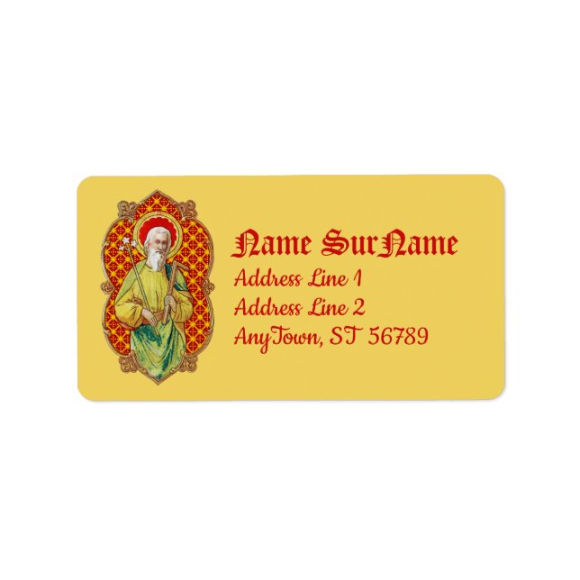 St. Joseph aus einer Trade Card (TC 01) Adressaufkleber (Vorne)