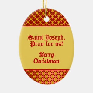 St. Joseph aus einer Trade Card (TC 01) Keramik Ornament
