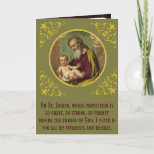 St. Joseph Baby Jesus Fest Novena Day Karte
