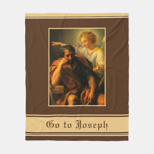 St. Joseph Baby Jesus Religiöses katholisches Gebe Fleecedecke (Vorderseite)