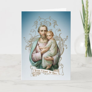 St. Joseph Baby Jesus Religious katholische Heilig Karte