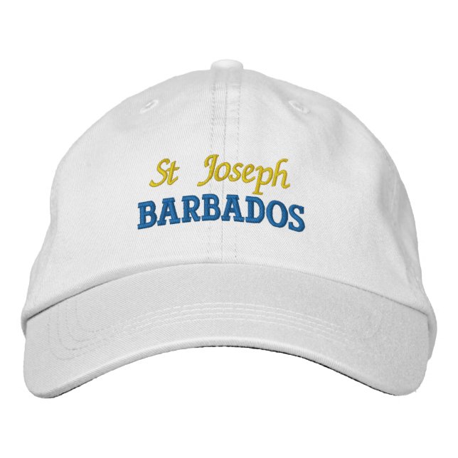 St Joseph, Barbados Bestickte Baseballkappe (Vorderseite)