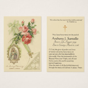 St. Joseph Beerdigung Beileid Gebet Heilige Karte