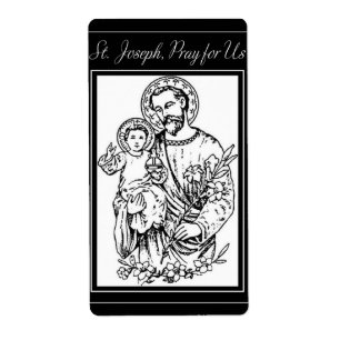 St. Joseph bete für uns Schwarz, Weiß, Katholisch