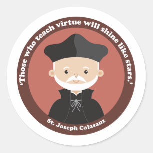 St. Joseph Calasanz Runder Aufkleber