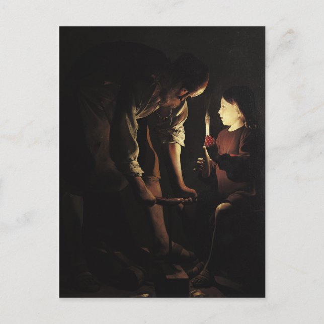 St. Joseph, Carpenter, c.1640 Postkarte (Vorderseite)