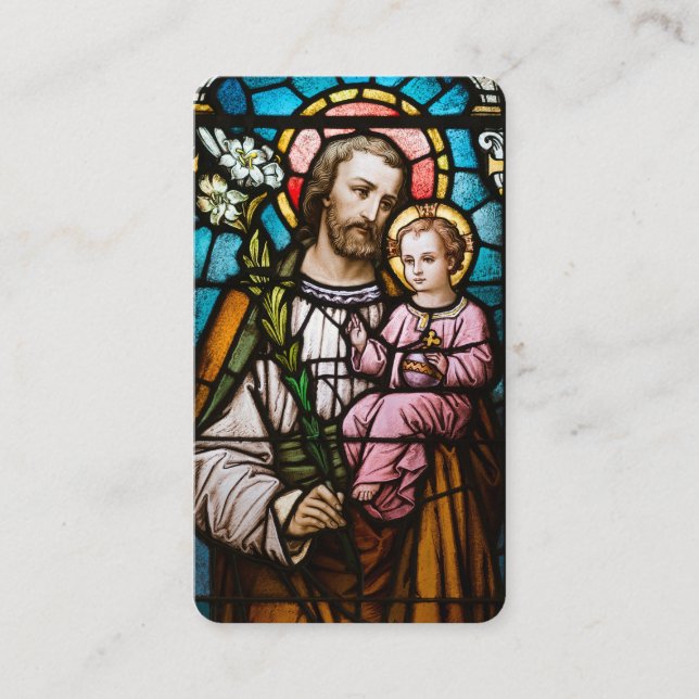 St. Joseph Child Jesus Festgläsergebet Platzkarte (Vorderseite)