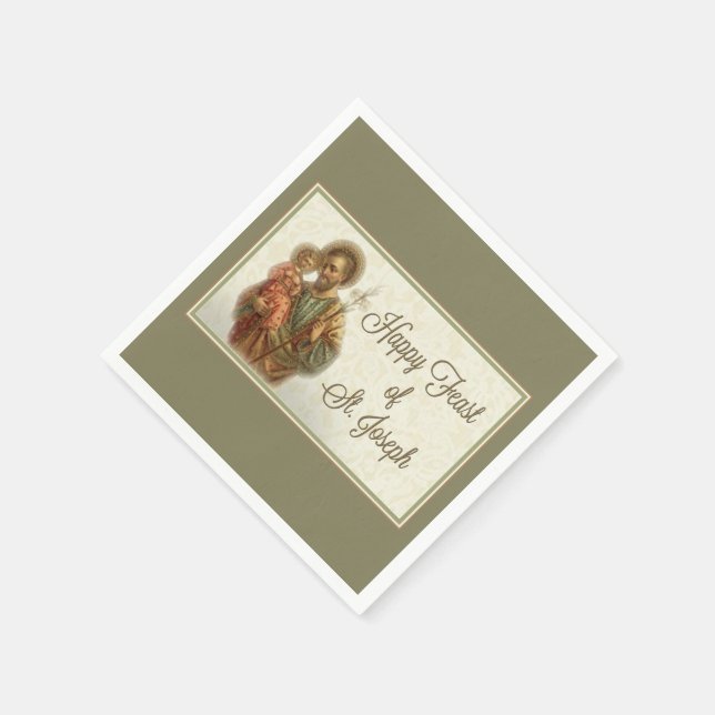 St. Joseph Day Fest Napkins Serviette (Ecke)