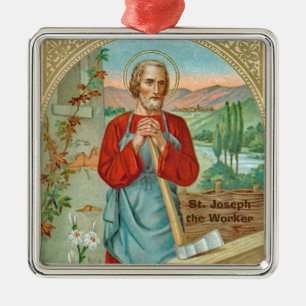St. Joseph der Arbeiter (BK 31) Ornament Aus Metall